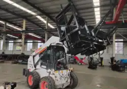 Forestry Machinery 450mm Skid Steer Firewood Processor 30t Wood Cutting Machine with 4-way wedge Log Splitter