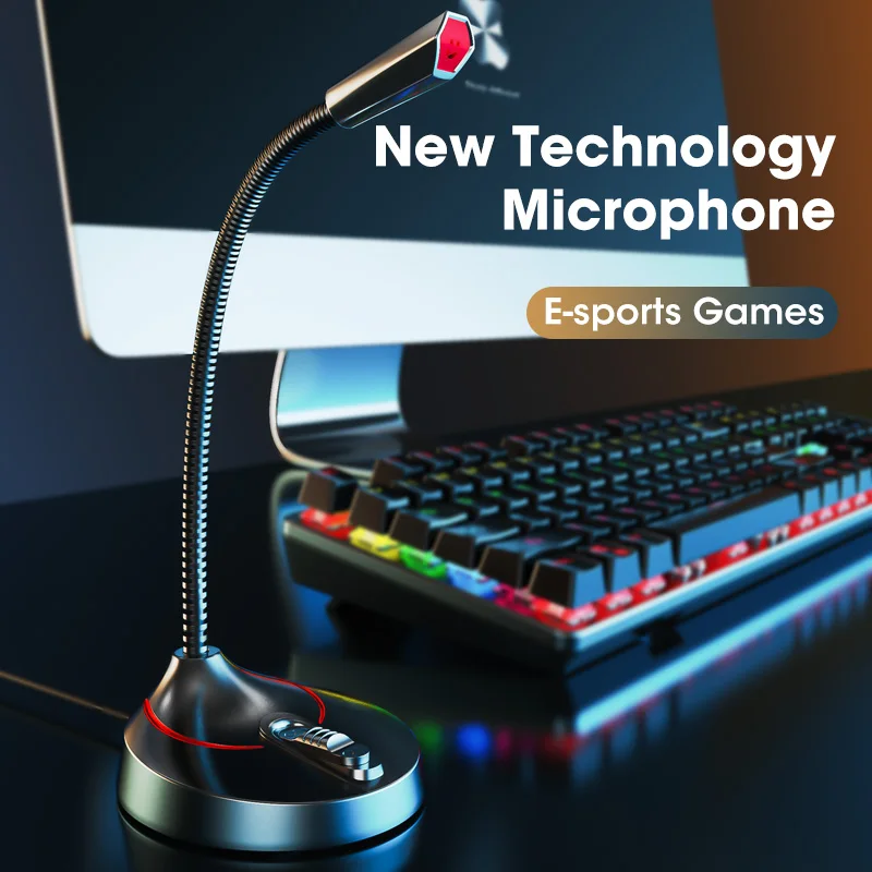 Microphone Studio Speech Speakers 3.5mm Jack Plug Wired Microphones For PC Computer Laptop Notebook Loud Speaker