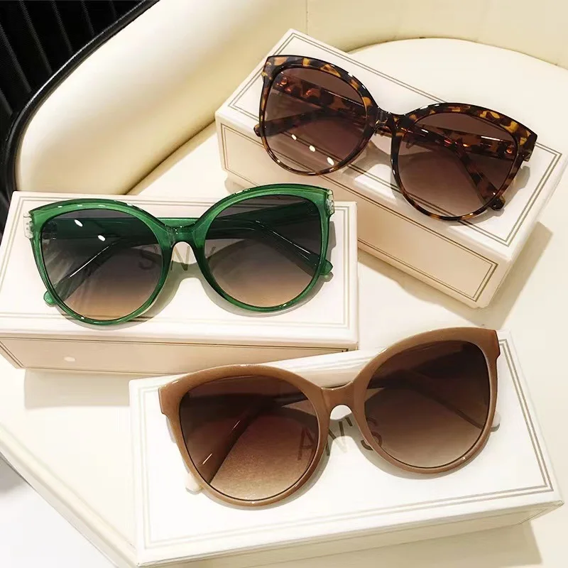 1/2PCS Cat Eye Sunglasses Sunglasses Outdoor Driving Sunshade Decoration Oversize Frame Glasses UV Protection M373 driving glasses