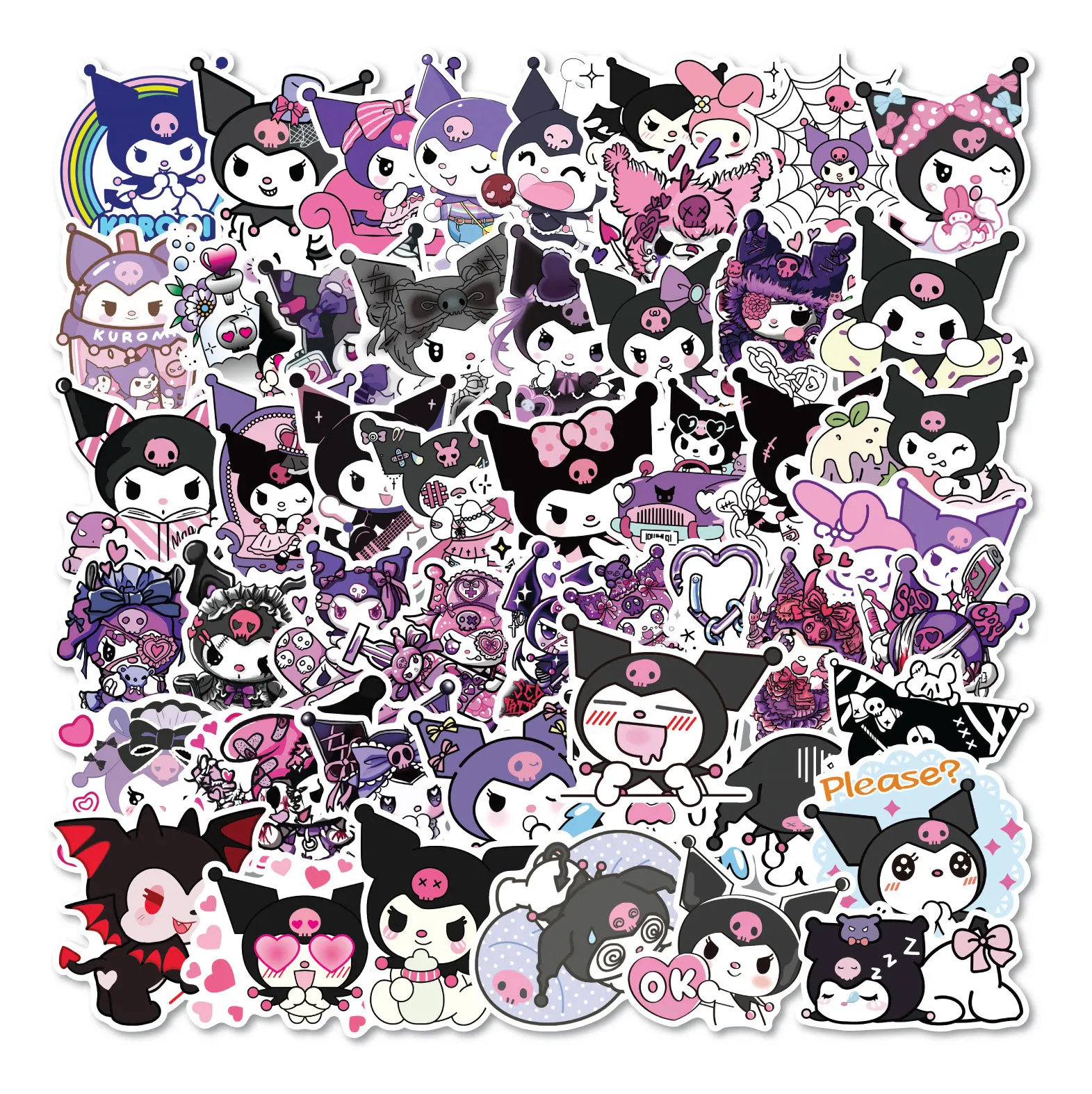 50pcs New One Piece Stickers Skateboard Guitar Car Stickers Cute Anime  Stickers Laptop Sticker Kawaii Phone Case Sticker Pack - AliExpress