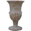 VISIBLE Vintage European Giant Garden Urn Planter, Decorative Cement and Fiber Flower Pot, Make Rust Finished, Wrap Foam Safely 1