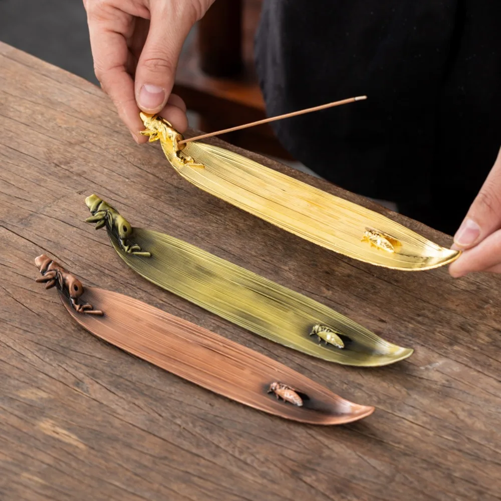Metal Incense Stick Burner Boat Shape for Aromatherapy
