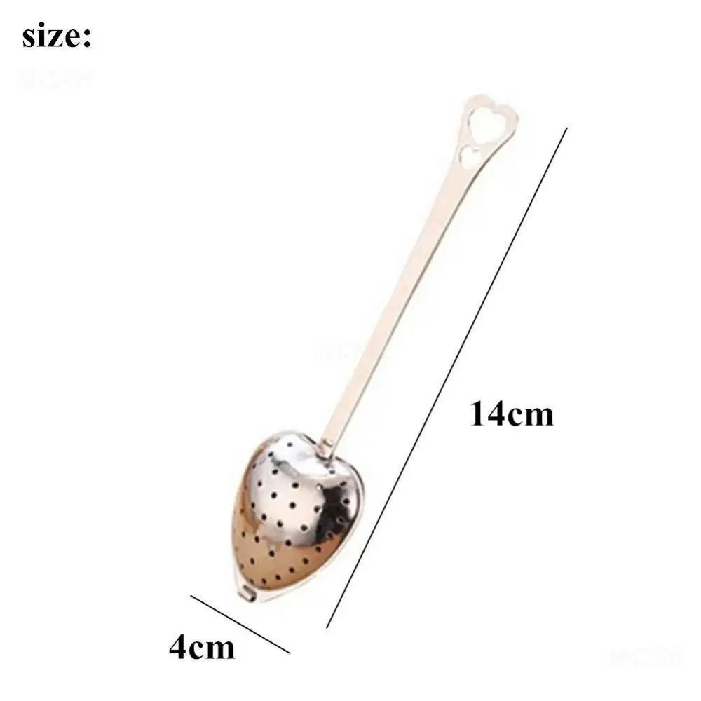Description Picture 2 of itemStainless Steel Tea Infuser Heart Shape Tea Strainer Locking Spice Tea Ball Strainer Mesh Infuser Strainers Kitchen Accessories