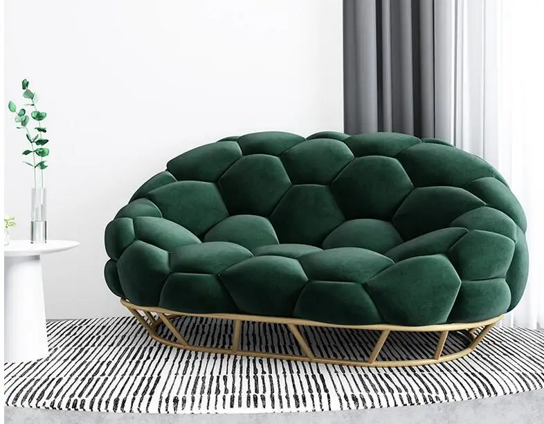 Nordic sofa small family modern simple clothing store online red living room casual luxury fabric sofa tea table combination