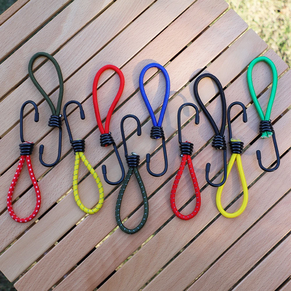 Tent Wind Rope Hook 5/10pcs Strong Elastic Rope Hook Outdoor Tent Elastic Rope Hook Multifunction Anti-wind Fixed Tent High