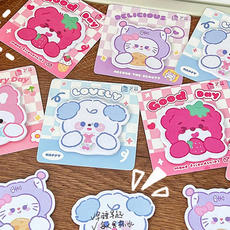 

20Sheets Cute Cartoon Animal Memo Pad Kids School Supplies Note Paper Diary Scrapbooking Kawaii Stationery Message Sticky Notes