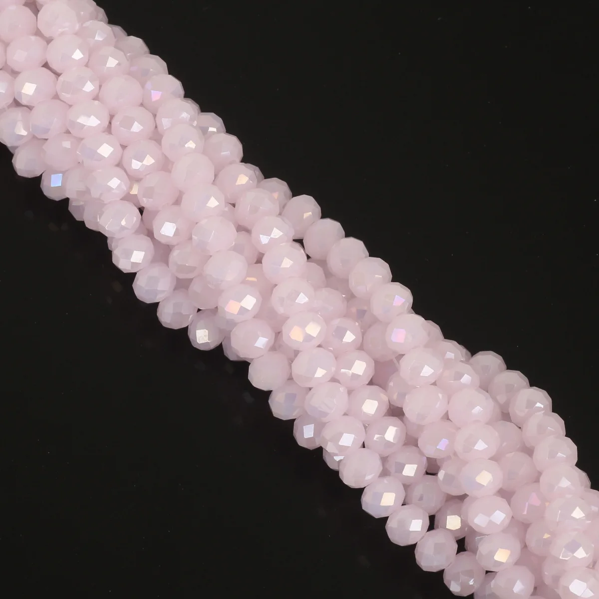 

Pink Solid AB Colors 2 3 4 6mm Rondelle Austria Faceted Crystal Glass Beads Loose Spacer Round Beads For Jewelry Making Diy