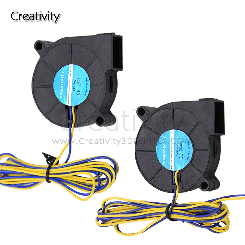 Creativity 3D Printer Parts 4010/5015 Cooling Fan 12V 24V Blower Fan Turbo Brushless Fan For DIY 3D Printing Accessories