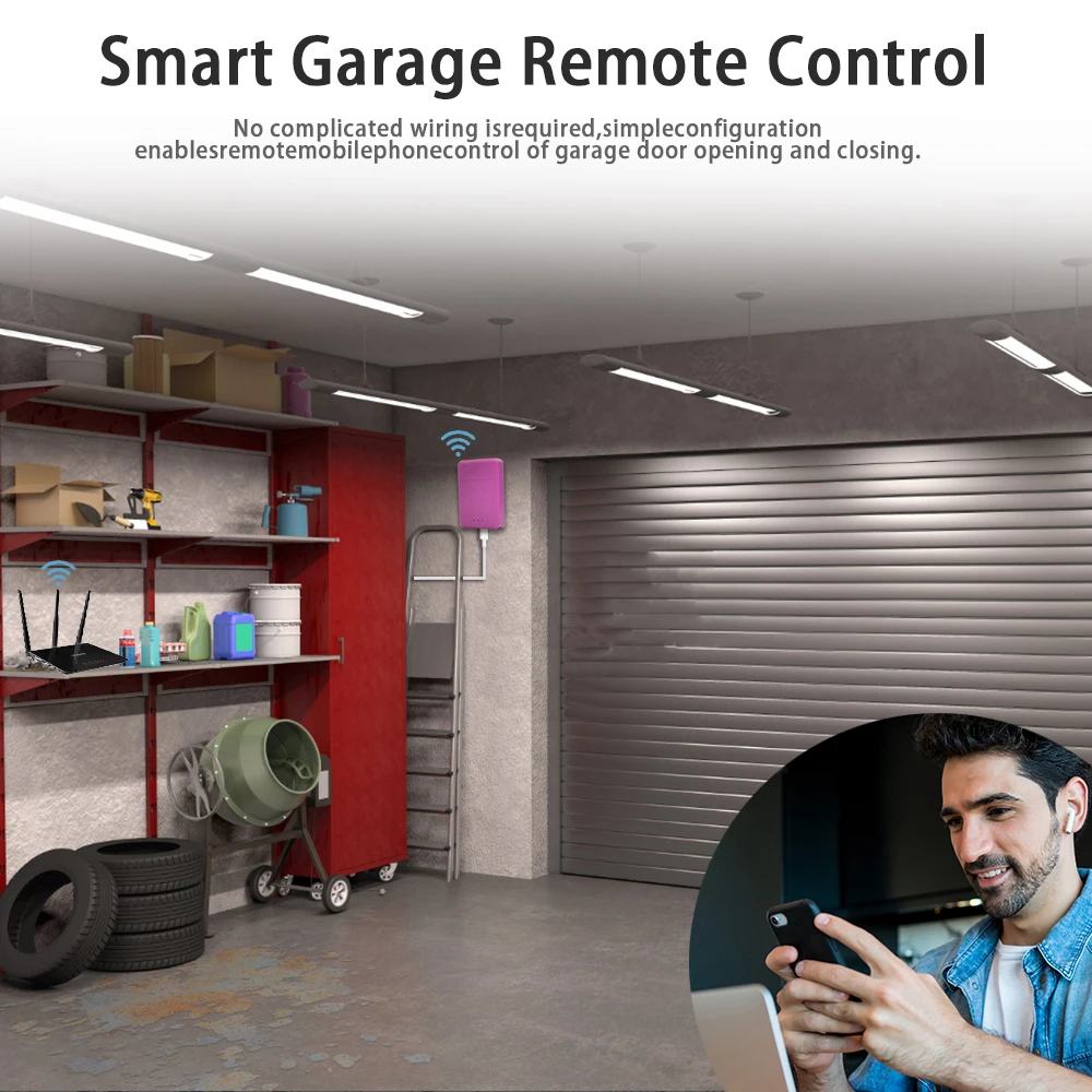 Mhouse GTX4 TX3 TX4 Tuya Smart APP Remote Control 433.92mhz Transmitter Garage Door Opener RF+WIFI 2-in-1 Controller