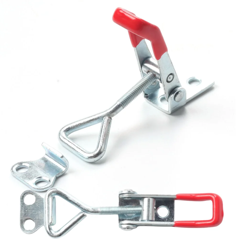 Iron Galvanized/Stainless Steel Adjustable Toggle Clamp Catch Clasp Quick Release Clamp Anti-Slip Push Pull Toggle 8PCS toggle latches
