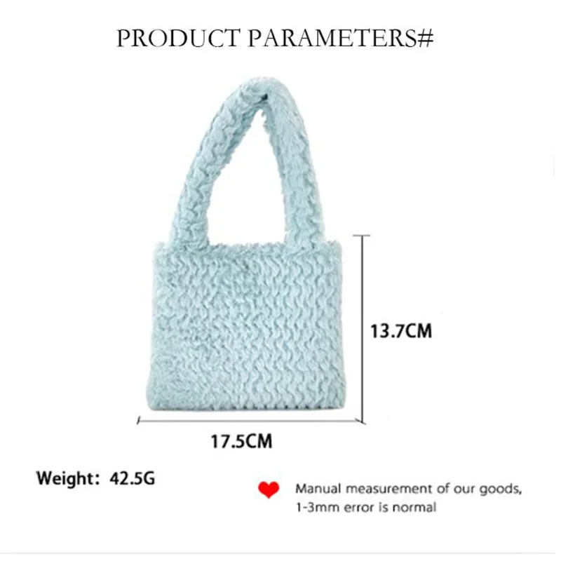Fashion Ins Hairy Bags Online Celebrities Korean Plush Makeup Handbags All Kinds of Girls' Autumn and Winter Handbags