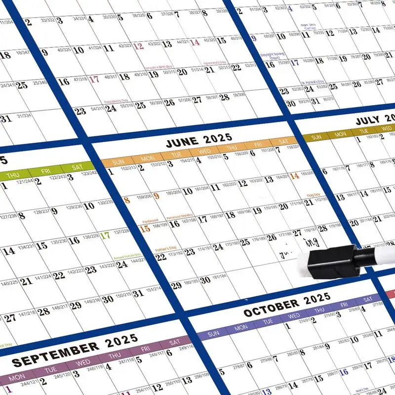 Plan Calendar Adornment Digital Wall Planner Annual Schedule Mounted Erasable For Bedroom Living Room Planning Schedule