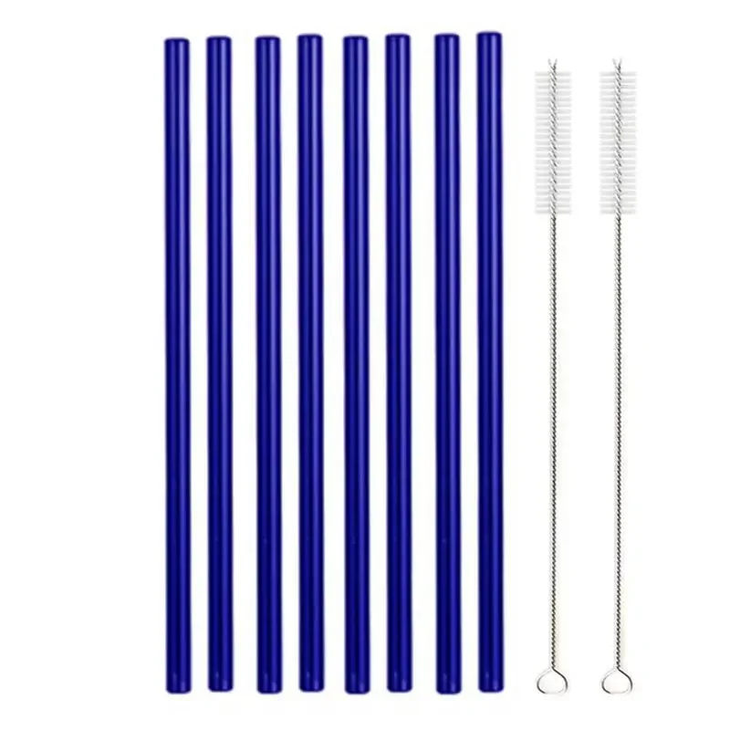 8pcs Blue Straight