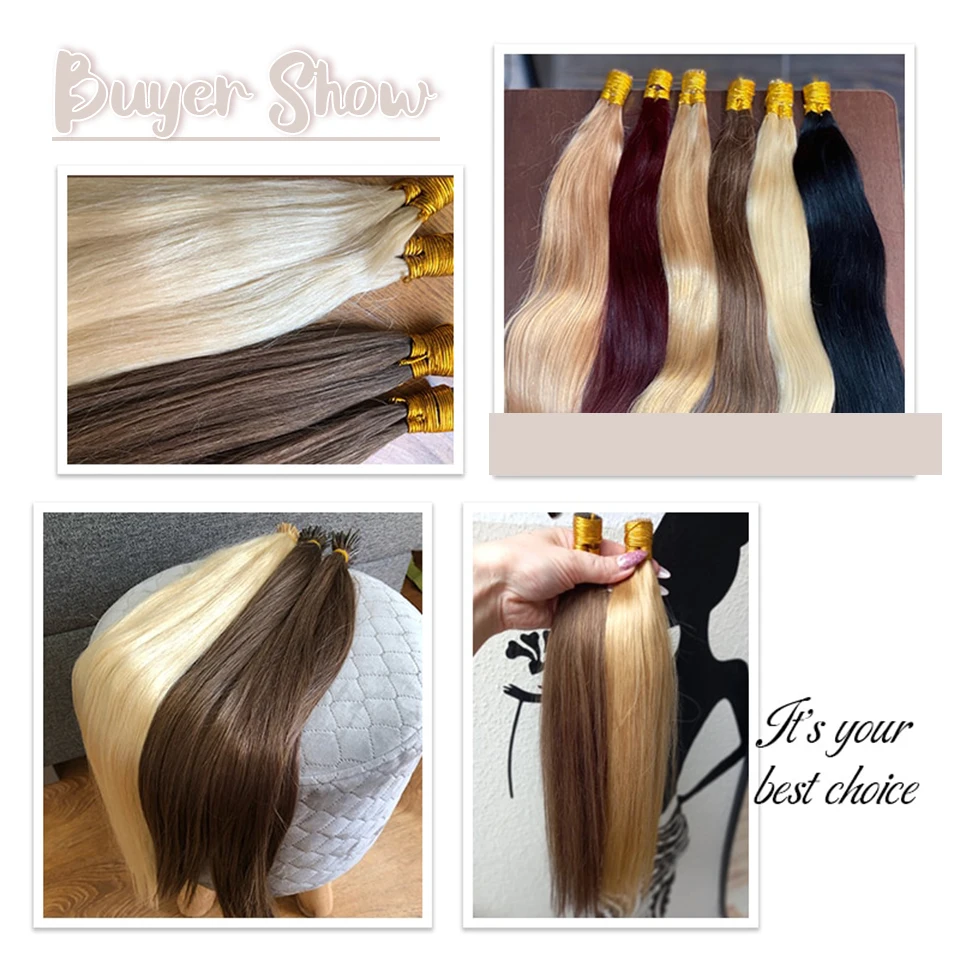 I Tip Human Hair Extension 40g/50g per pack Remy Straight Real Human Hair Extensions Pre Bonded I Tip Extensions