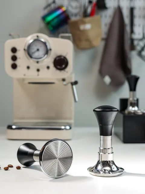 Pressino Caffè A Molla 58mm - Tamper Professionale Per Macchina Espresso Con Livellatore Integrato - Foto 8