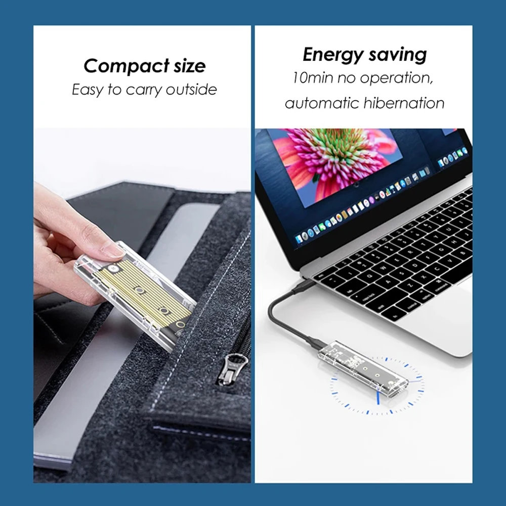 Фото 10 Гбит/с M.2 корпус NVMe NGFF SATA SSD USB C адаптер внешний жесткий диск Nvme чехол для ноутбука смартфона ПК Внешний жесткий диск №5