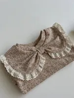 2024 Autumn New Baby Girl Long Sleeve T Shirts Infant Bow Bottoming Shirt Floral Casual Tops Toddler Kids Clothes Baby Tees 6