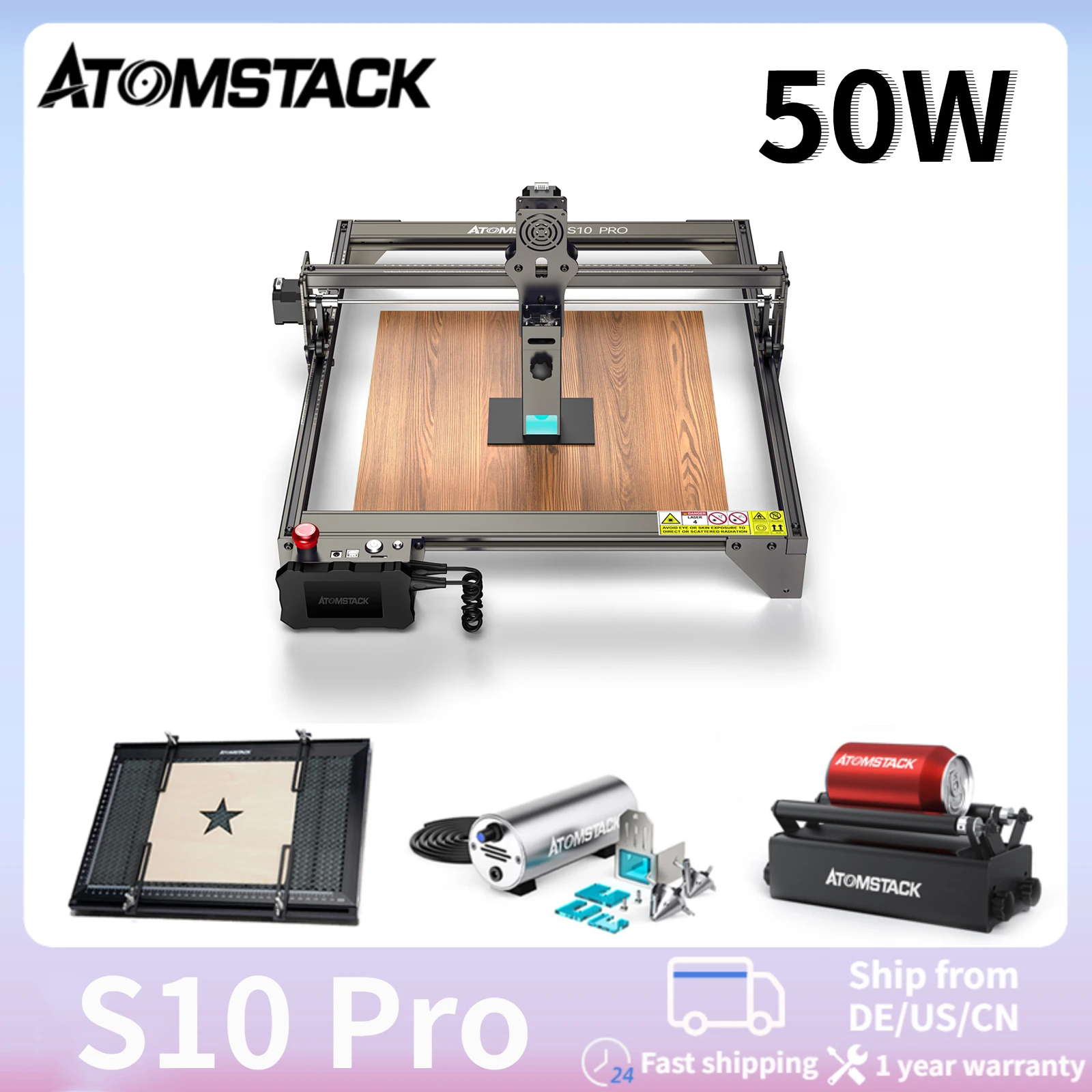 ATOMSTACKLaserEngraverX7A10S10Pro50WLaserPowerDesktopDIYCNC