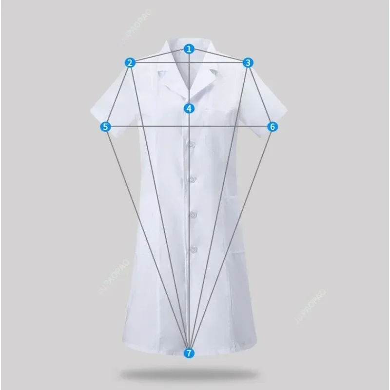 Medical Lab Coat Women's Fashion Lab Coat Short Sleeve Doctor Nurse Dress Long Sleeve Medical Uniforms Adjustable Waist Belt