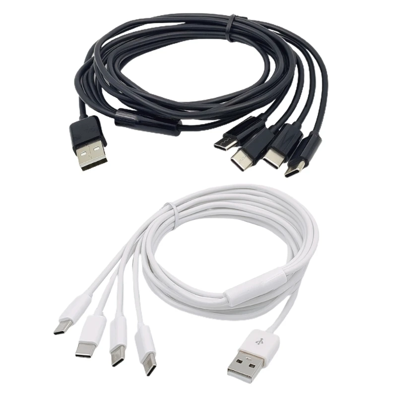 다중 충전기 케이블 편조 USB C USB A 케이블 고속 충전 코드 4XType c