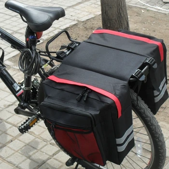 Portapacchi posteriore per bicicletta a doppio lato Borsa per bagagliaio mimetico 2 in 1 Borsa per bagagliaio per sedile posteriore per bicicletta da strada di montagna Borsa per portapacchi per bici