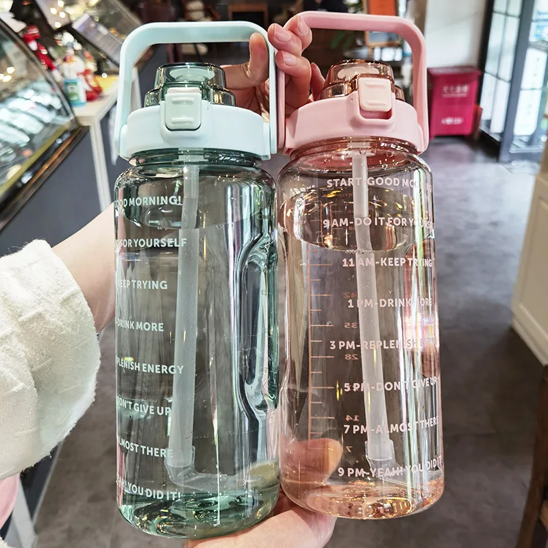 Kawaii Jumbo Pastel Clear Water Bottle (2000ml)