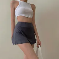 Tennis Skirt Women High Waist Sexy Girl Tight Bag Hip Short Skirt Summer Sports Culottes split A-line Mini skirt Y2K - Image 4