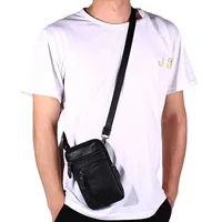 Men's Leather Small Bag Fashion Phone Pouch Belt Bag Shoulder Crossbody Waist Pack Vintage Multi-Function Mens Mini Bag 2022 New 1