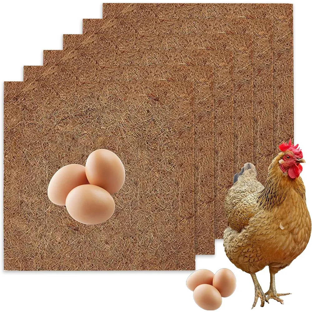 Chicken Nesting Pads Chicken Nest Mat Pet Pasture Premium Laying Hen Liners Box Coconut Fiber Pads Coop Bedding Washable Cleaner for Hen Laying Eggs