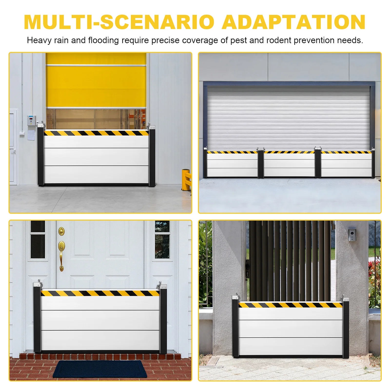 Aluminum Flood Protection Barrier 48.03x23.62in Unit Module Flood Protection Baffle for Front Door/Basement Entrance/Backyard