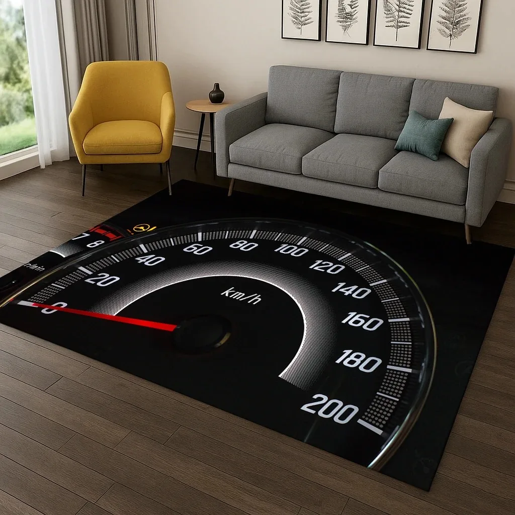 Racing Car Dashboard Screen Carpet Rug for Living Room Sofa Home Bedroom Doormat Kitchen Decor Bedroom Carpets for Living Room