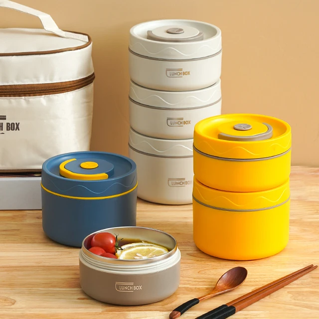 Microwavable Kraft Round Lunch Box Rice Soup Round Paper Bucket Bowl