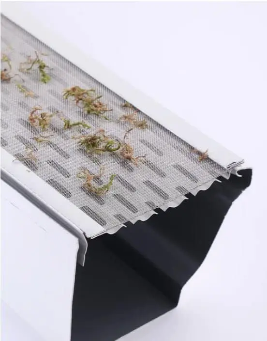 5&rdquo;Leaf Protection 100 Feet Stainless Steel Mesh White Aluminum Gutter Covers Contractor Grade Gutter Guard