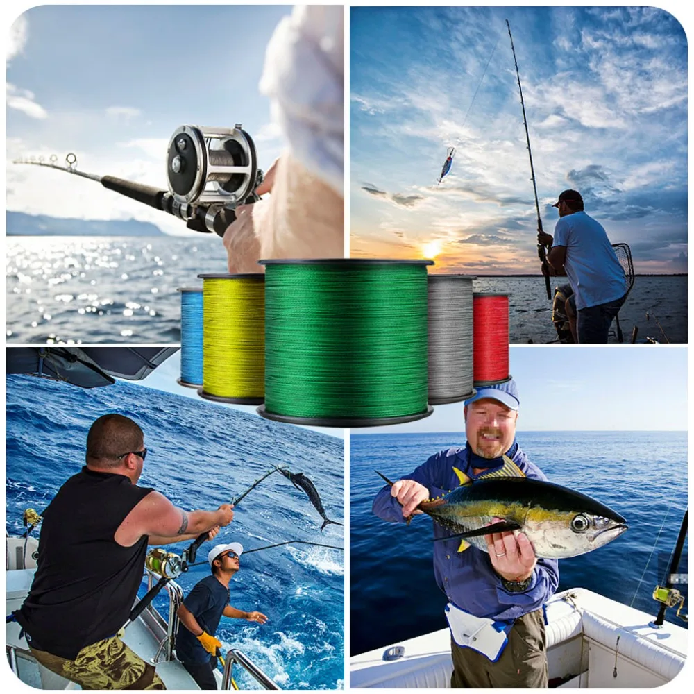 Warknife 100M 8 Strands X8 6-300LB PE Braided Fishing Wire 11 Colors Multifilament Super Strong Fishing Line Japan 4