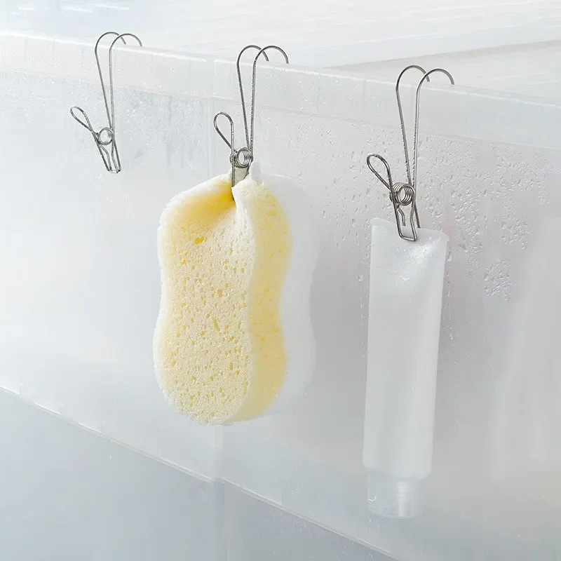 5pcs 스테인레스 스틸 옷 Pegs 욕실 수건 클립 다목적 세탁 옷 양말 Pegs 주방 주최자 후크 Clothespin