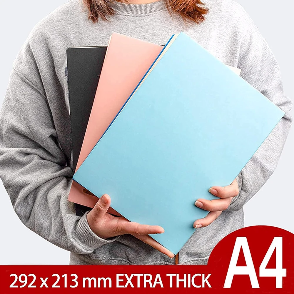 Grande Papel em Branco Notepad Cadernos e Revistas Planejador Diário Linha Horizontal Escritório 365 Material Escolar Caderno 400 Páginas a4