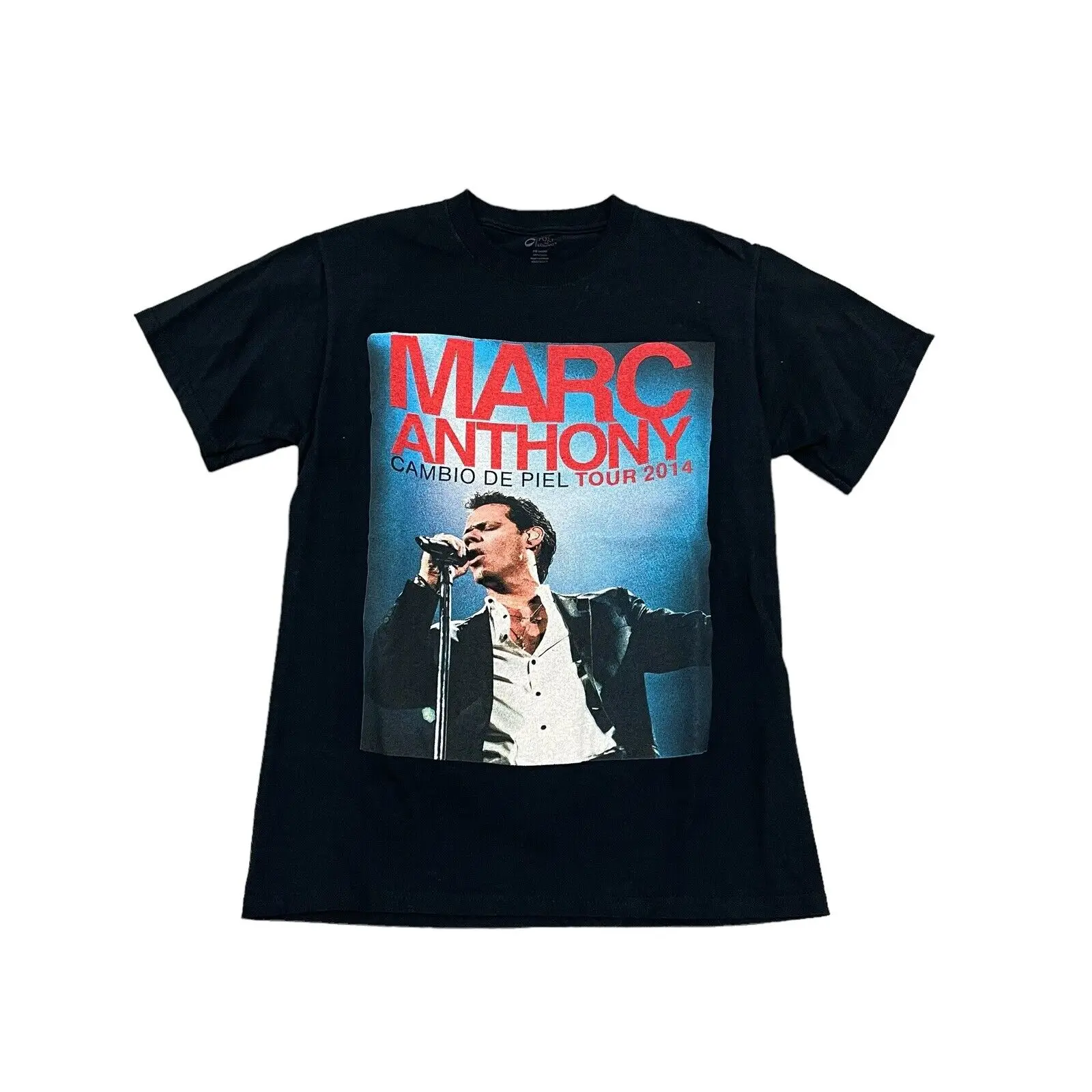Marc Anthony Cambio De Piel Music Tour 2014 T Shirt Uomo Small Double Sided Maniche Lunghe