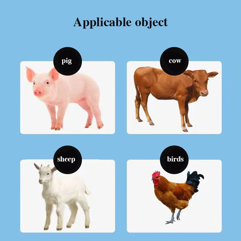 Livestock Poultry Pigs Chickens Fleas Ticks Blood-sucking Worms Internal and External Deworming Anti-inflammatory 100tablets pet deworming
