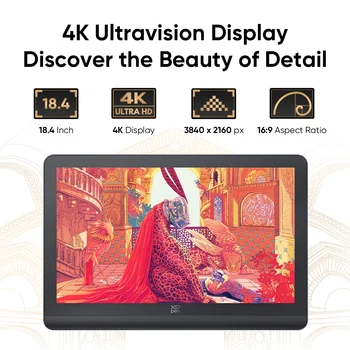Pro 19 (Gen 2) 4K Graphics Tablet Monitor with 99.8% sRGB X3 Pro Stylus 18.4 Inch Drawing Display for Windows Mac 2