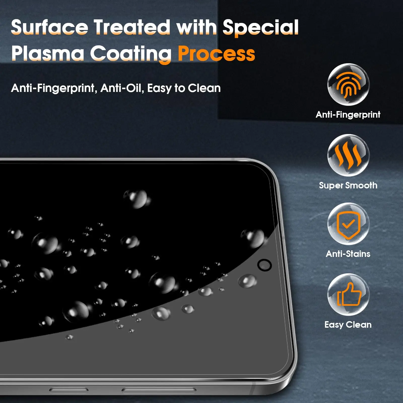 High Aluminum Anti-Spy Privacy Tempered Glass Screen Protector, 9H Scratch Resistant