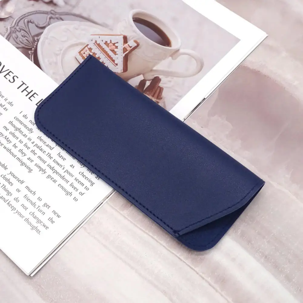 Lychee Pattern Water-Resistant PU Leather Eyewear Case - Durable & Easy to Maintain