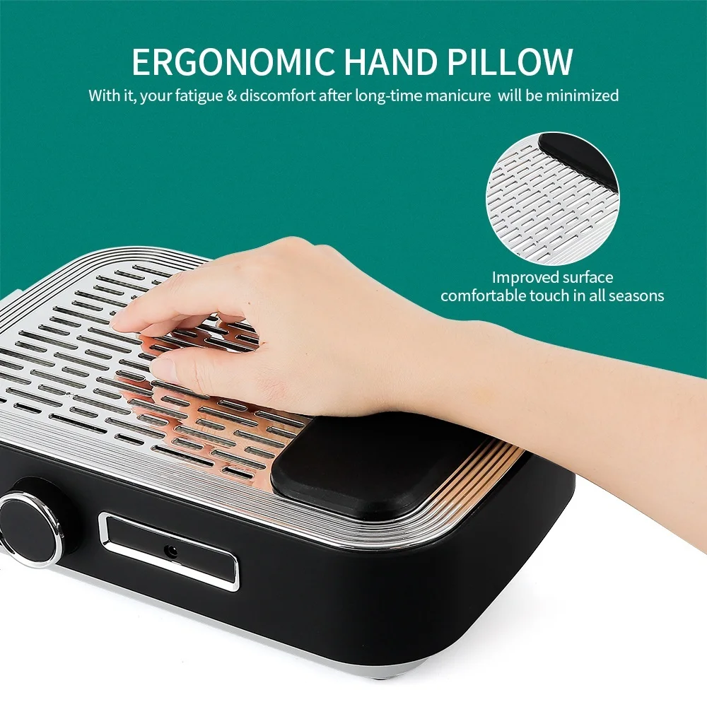 2000mAh Battery Wireless Use Nail Dust Collector 80W Ultra-strong Suction Manicure Nail Dust Vacuum Cleaner With Filter