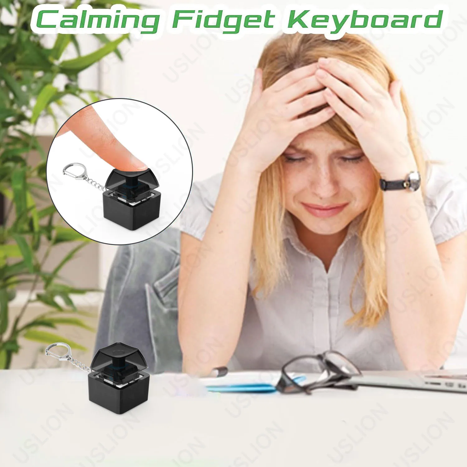 1 Keys Keyboard Keycaps Fidget Toy Party Stress Relief DIY Keycaps Toy Keyboard Caps 4 Button Fidget