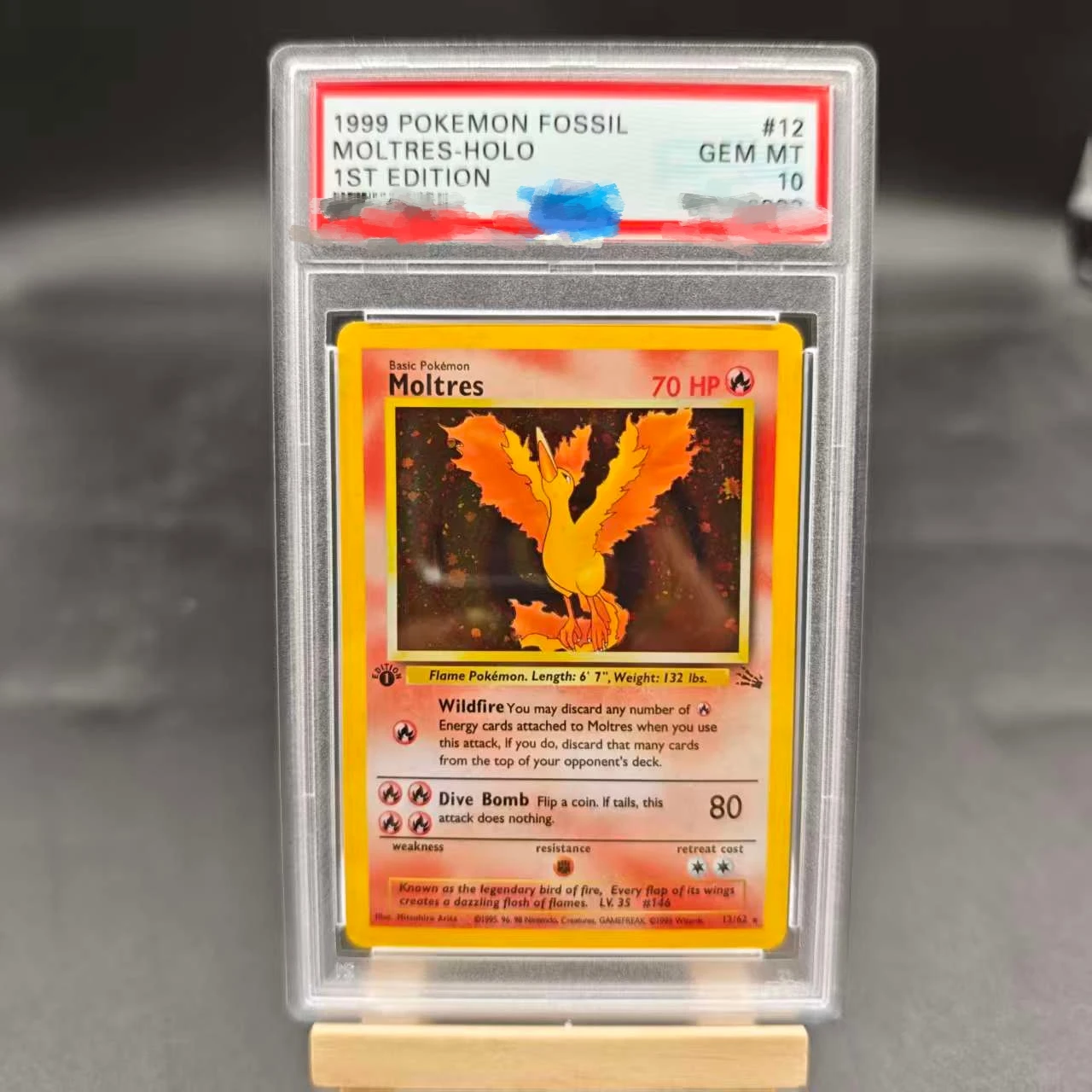 PTCG DIY 등급 카드 1999 1세대 FOSSIL MUK-HOLO 13/62 컬렉션 카드 카피 10포인트 등급 카드 애니메이션 게임 선물 장난감