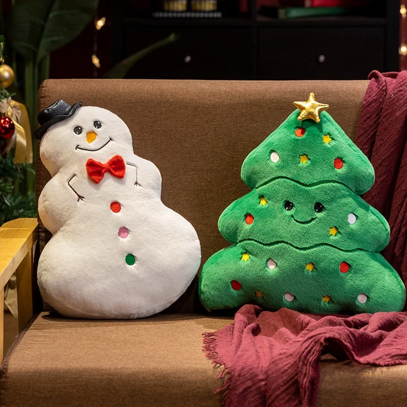 Christmas Stuffed Toys Christmas Tree Gingerbread Man Snowman Cookies House Cute Sofa Decoration Throw Pillows Christmas Gifts 5