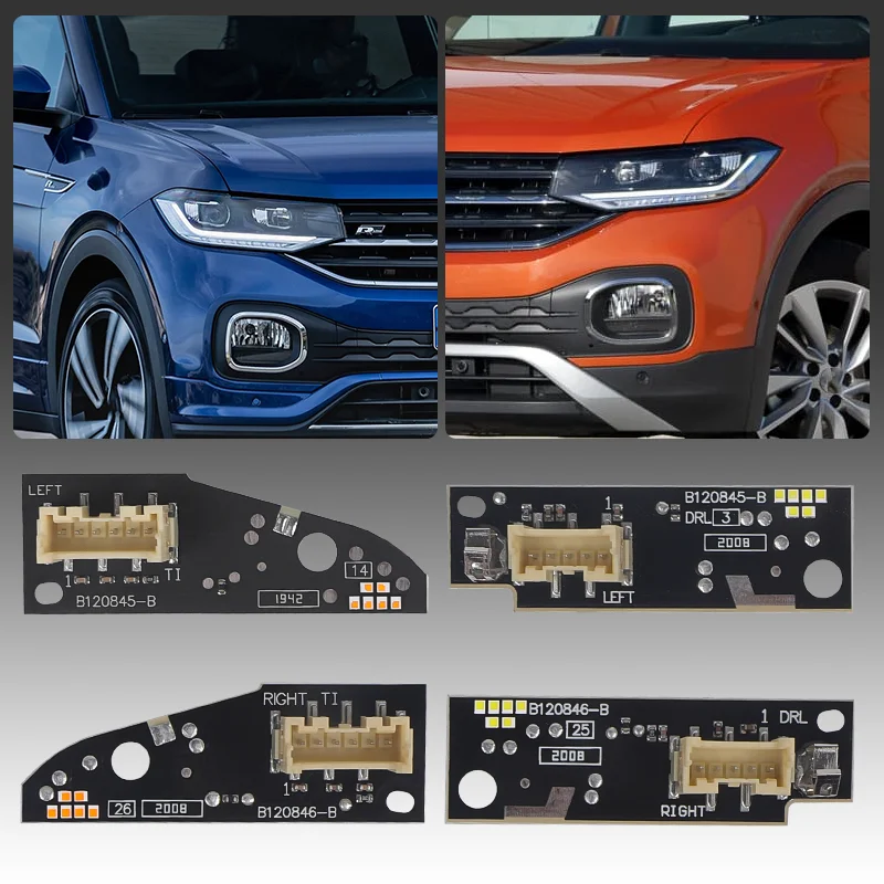 DRL 2GM.998.478 방향지시등 보드 B120845-B 폭스바겐 T-CROSS Tcross LED 헤드라이트 모듈 B120846-B 2GM.998.479 밝은 백색