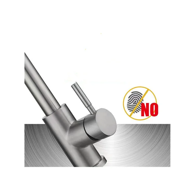 ก๊อกน้ำห้องครัวสีดำแบบยืดหยุ่น หัวฉีดแบบดึงออกได้ 2 โหมด น้ำร้อนน้ำเย็น ก๊อกผสมติดตั้งบนเคาน์เตอร์ หัวฉีดแบบสเปรย์และแบบสายฉีด วัสดุ SUS 304 6