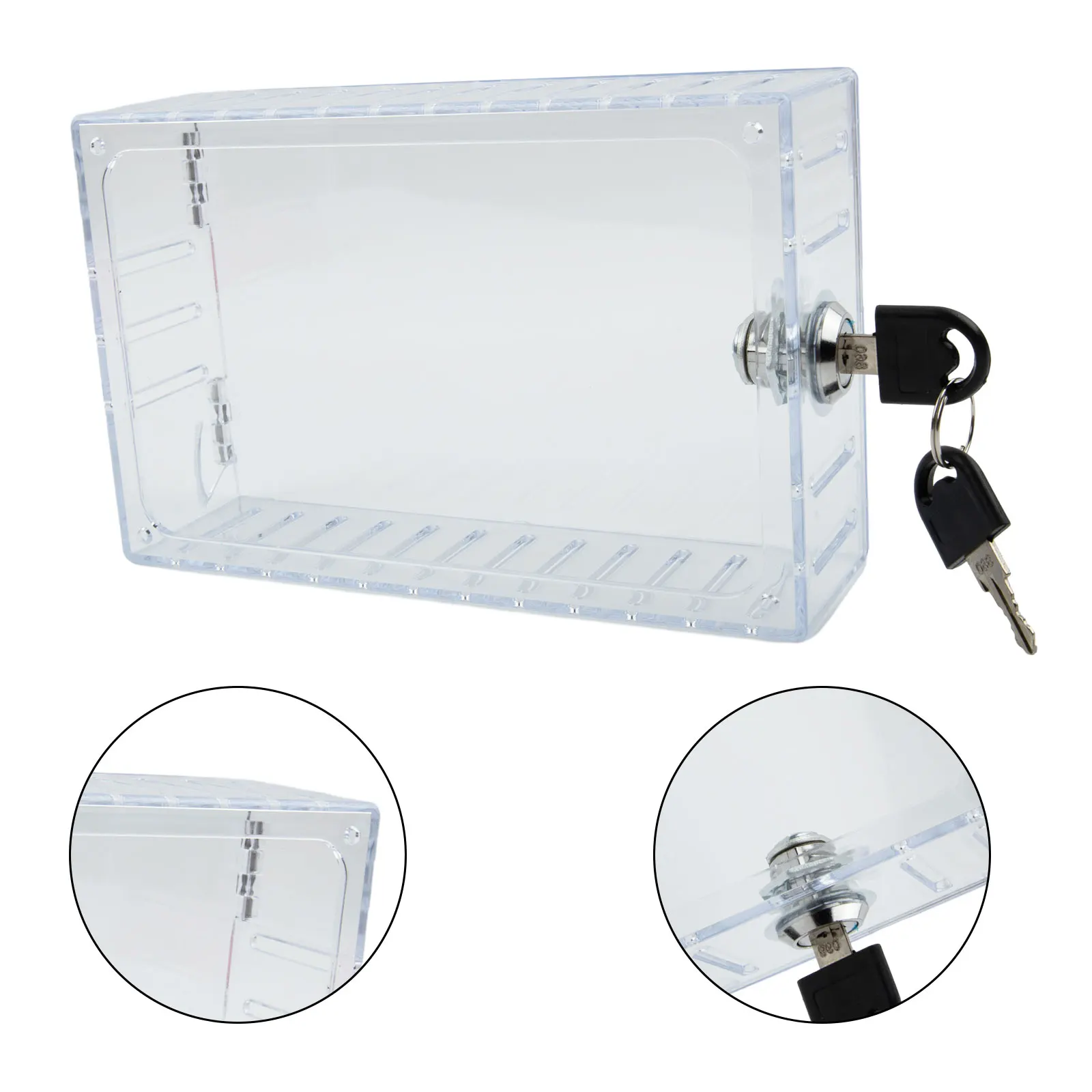 

Lock Box Acrylic Box Industrial Environments Churches Homes Easy To Install High Quality PS Material 7.2*5 Inches