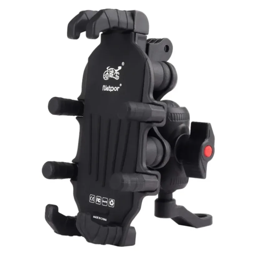 15W Wireless Charger Motorcycle Shock Absorber Phone Holder with 33W Type C Charging Port Mirror Motor Bicycle Cellphone Bracket