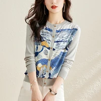 New Casual Soft Knit bottoming shirts Sweater cardigans sweater Tees Basic shirts knitted Tops 1
